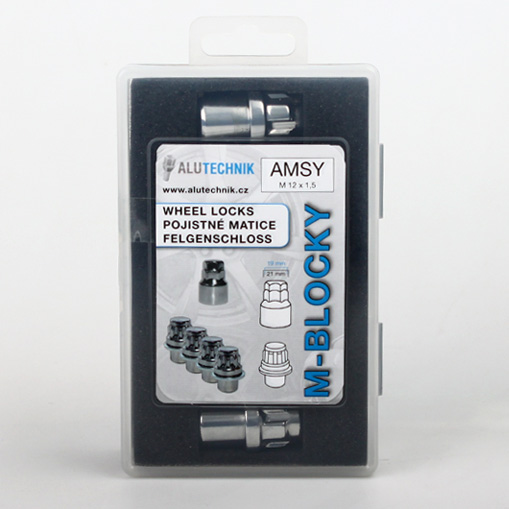 Zajišťovací matice M-BLOCKY M12x1,50mm, zavřená, plochá s podložkou, klíč 19/21