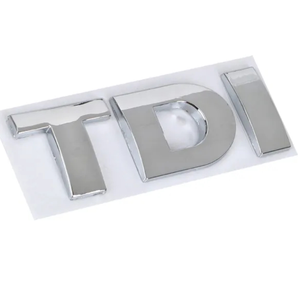 2x Samolepka 3D TDI, barva chrom