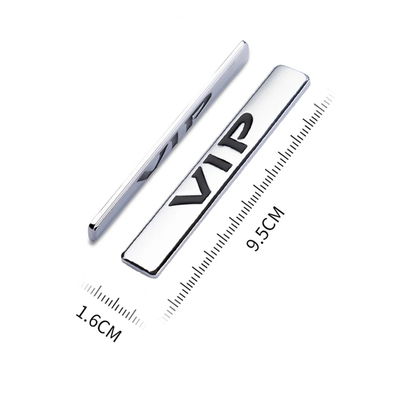 2x Samolepka 3D VIP, barva chrom