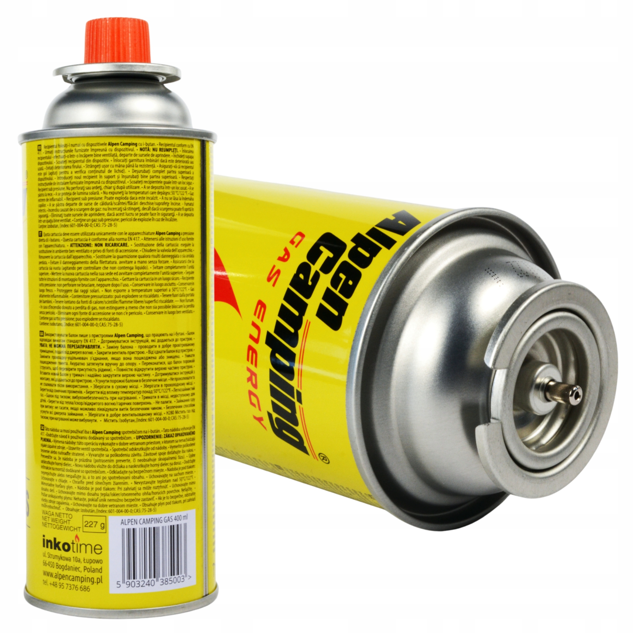VÝPRODEJ: Plynová kartuše butan do plynových vařičů Alpen Camping 400ml, 1ks