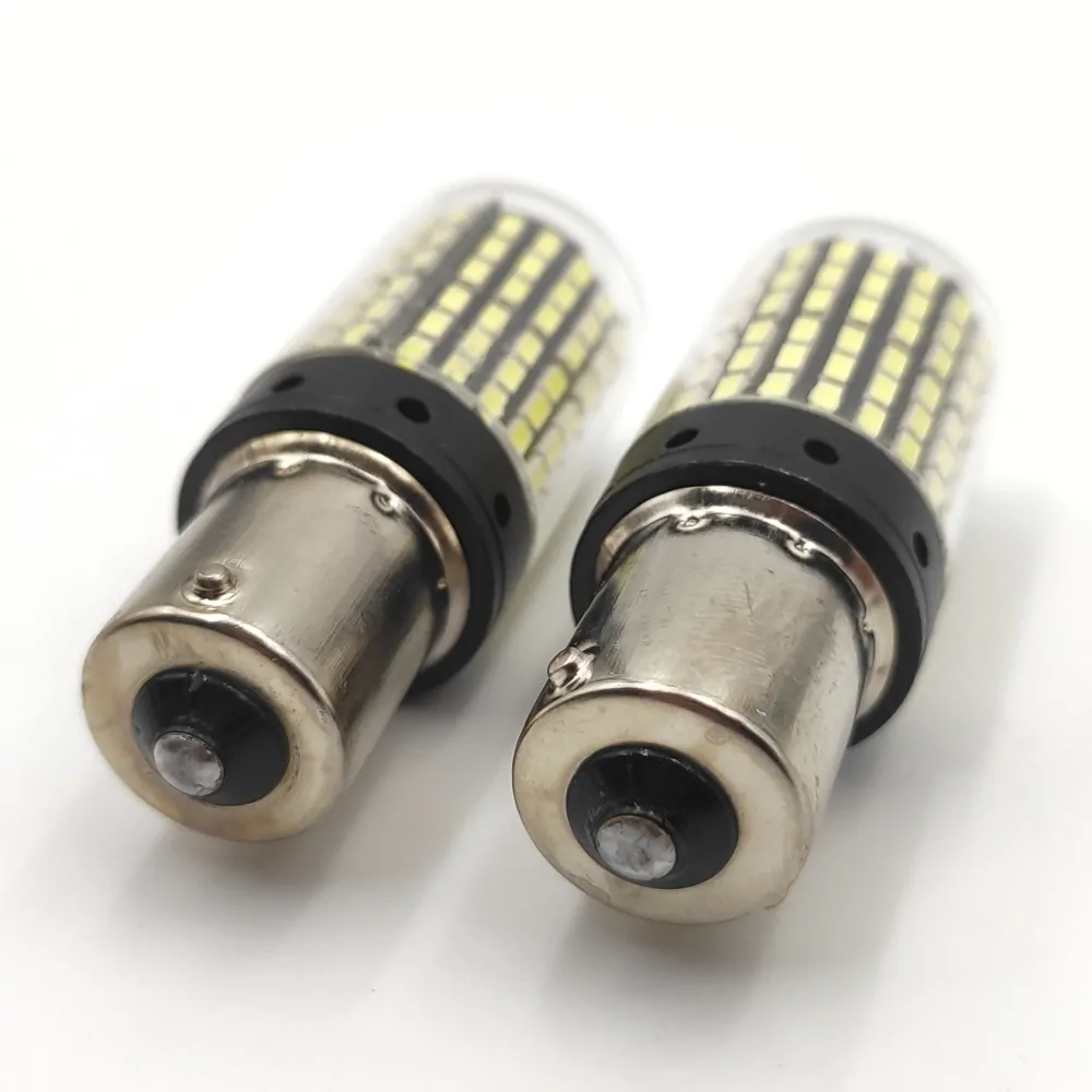 Bílá LED žárovka BA15S, 5W CANBUS, 144 SMD, 1ks
