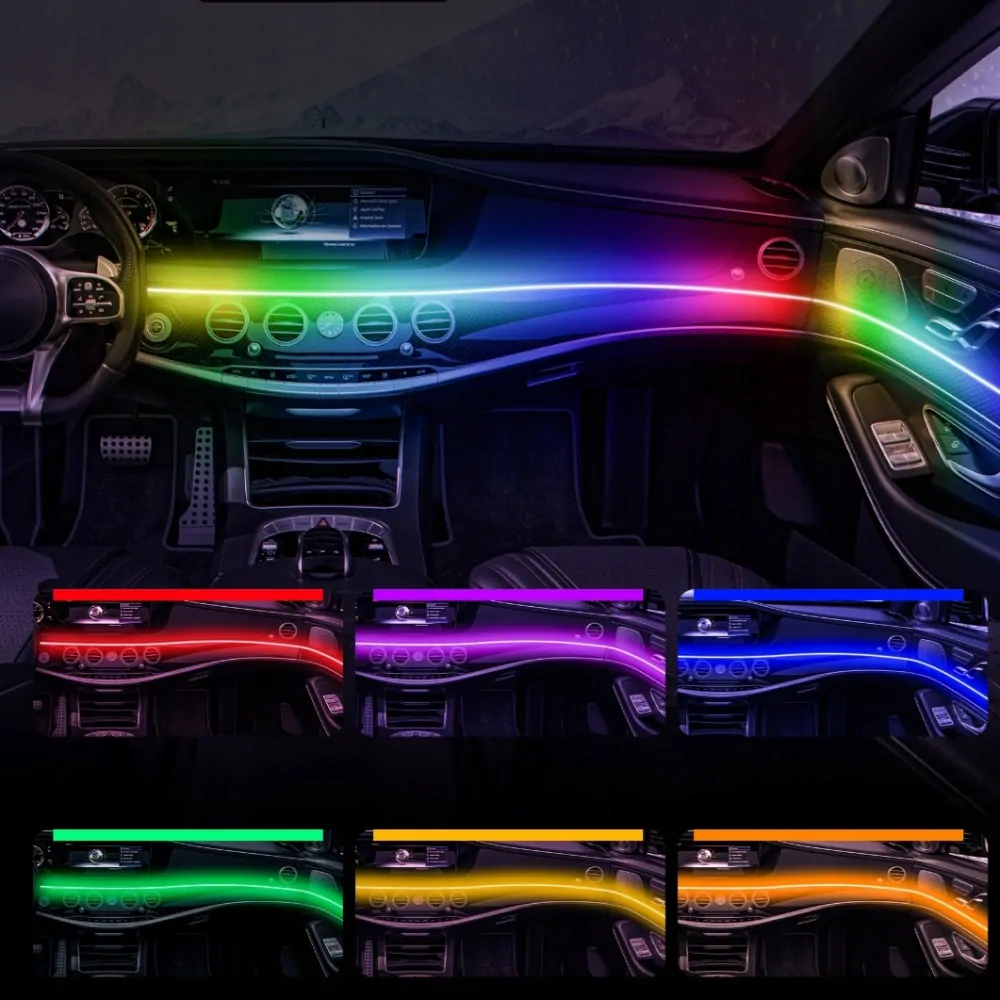 Ambientní RGB LED osvětlení, iOS a Android s Bluetooth, 110cm, 5V