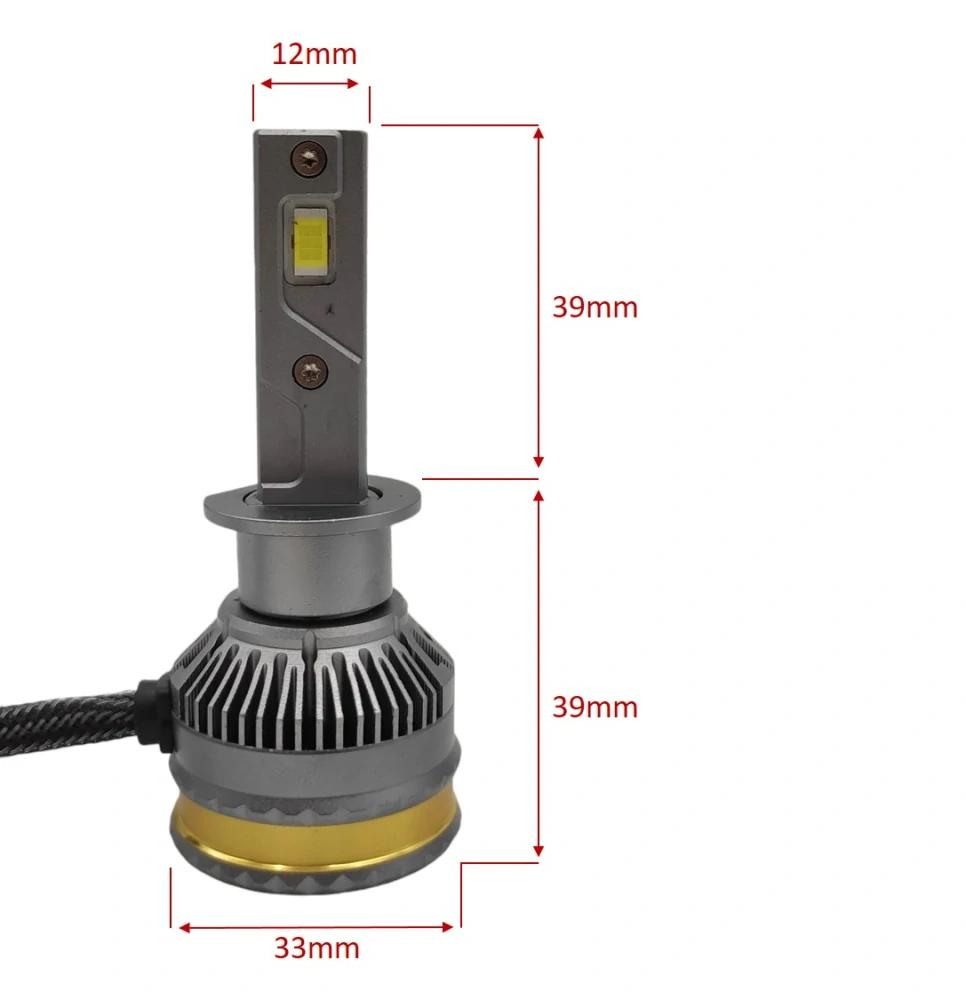 LED autožárovka H1 6000K 25000lm 2x100W CANBUS, sada 2ks