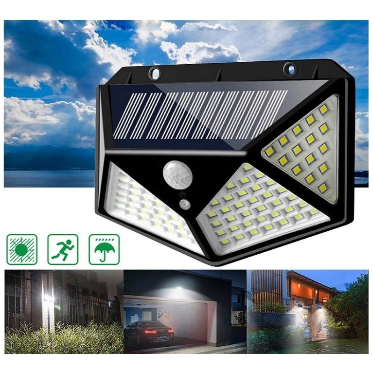 Solární světlo, sada 5ks s detektorem pohybu 100 LED 20W 270°