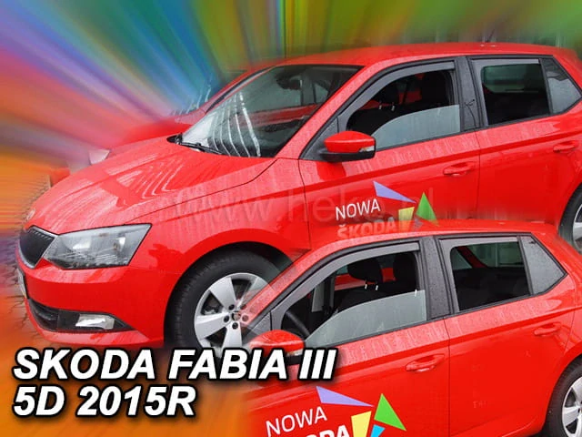 Ofuky oken Škoda Fabia III. 2014-, + zadní zahnuté