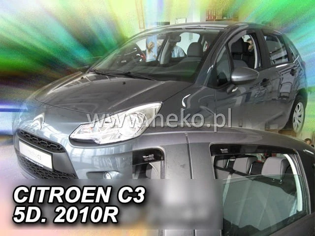 Ofuky oken Citroen C3 2009-2017, + zadní