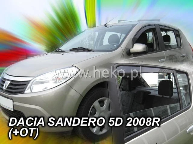 Ofuky oken Dacia Sandero 2008-2012, + zadní
