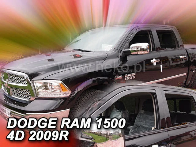 Ofuky oken Dodge Ram 1500 2009-2018, + zadní