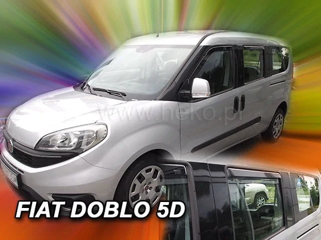 Ofuky oken Fiat Doblo 2010-2022, + zadní