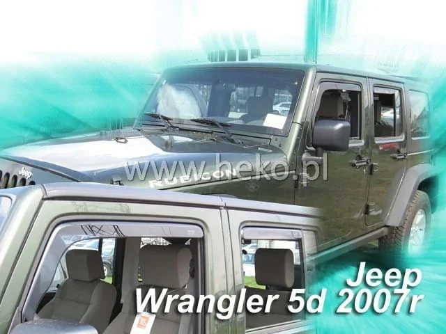 Ofuky oken Jeep Wrangler 2007-2018, + zadní