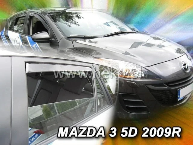 Ofuky oken Mazda 3 2009-2014, htb, + zadní