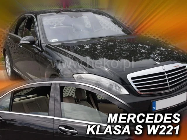 Ofuky oken Mercedes S-Class 2005-2013, W221 short, + zadní, 59cm