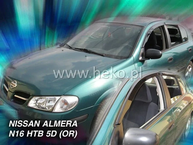 Ofuky oken Nissan Almera 2000-2006, 5 dveří, nalepovací, + zadní