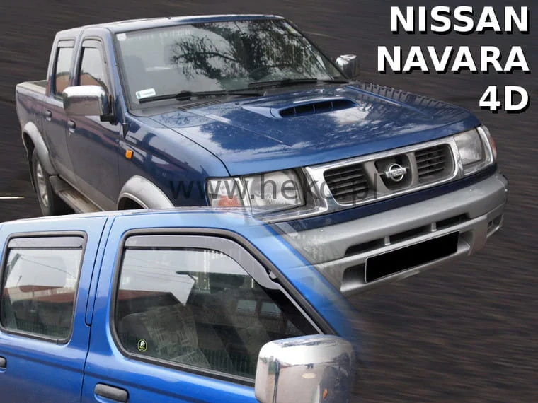 Ofuky oken Nissan Navara / Pick UP D22 / NP300 2001-2005, + zadní
