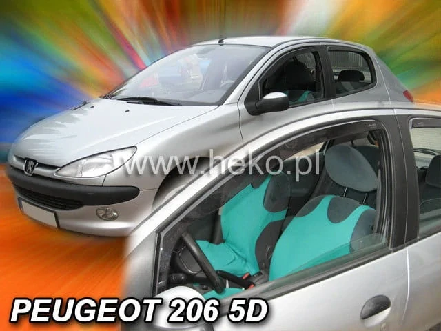 Ofuky oken Peugeot 206 1998-2010, 5 dveří, htb, + zadní