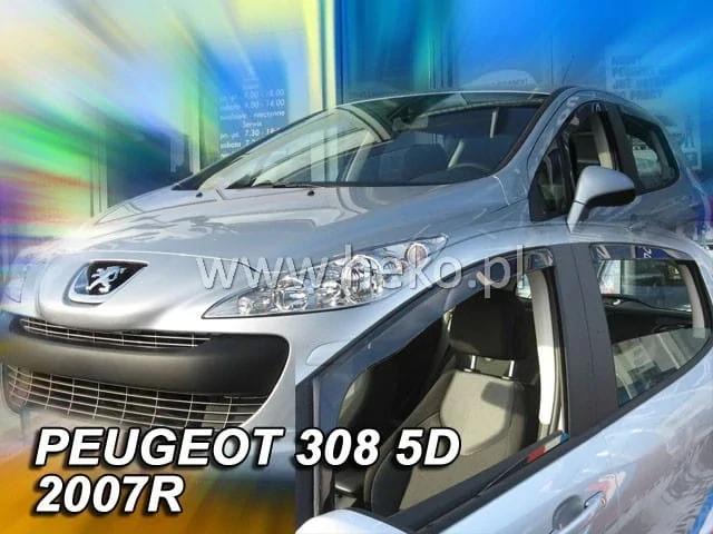 Ofuky oken Peugeot 308 2007-2013, + zadní