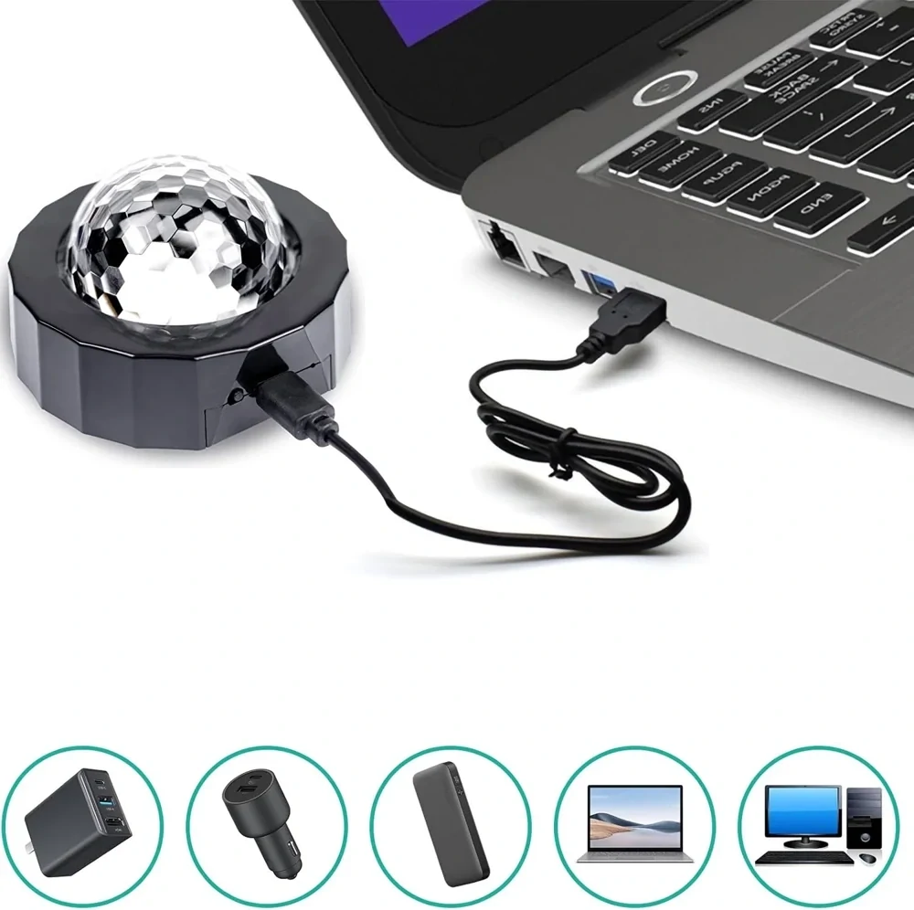 Mini USB bezdrátová disco koule 