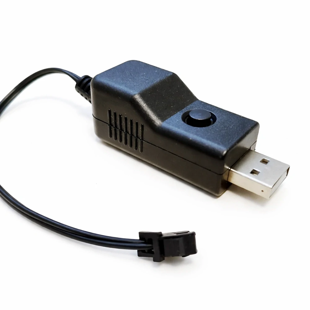 Svítící elektrický kabel USB, 3m, barva modrá, 12V