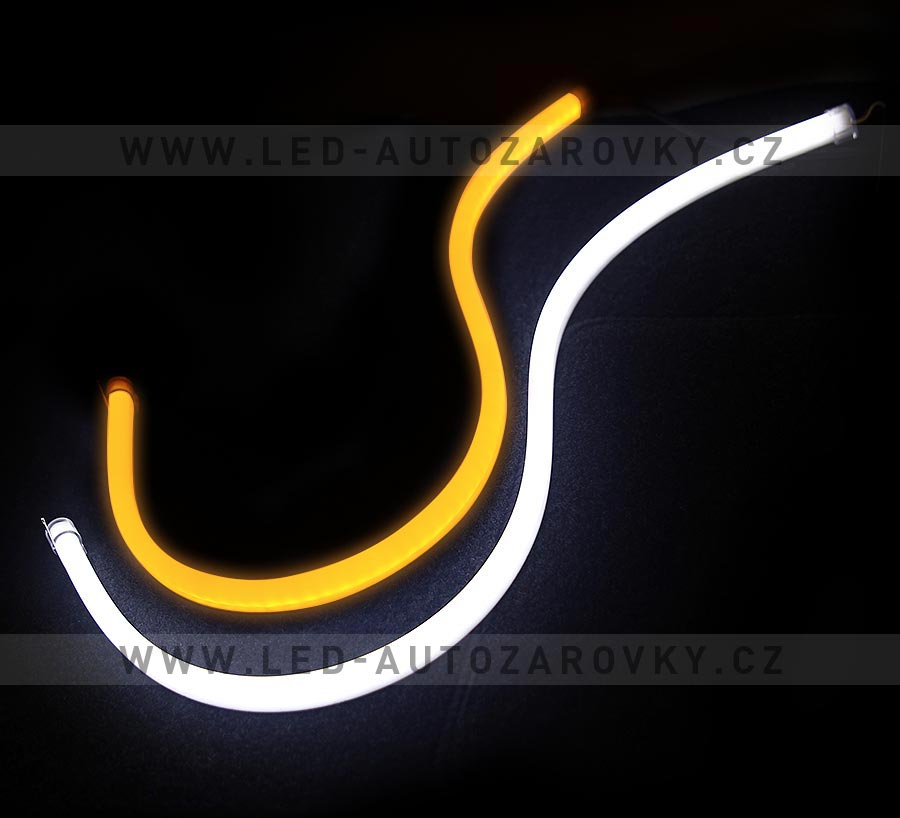 Flexibilní LED denní svícení, 12V, s funkcí blinkru, sada 2ks