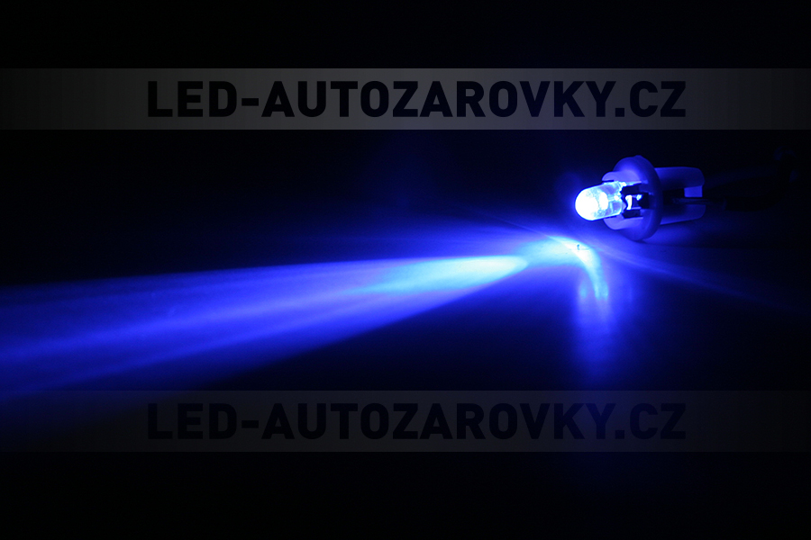 Sada LED žárovek do palubní desky, modrá barva, patice B8,5D