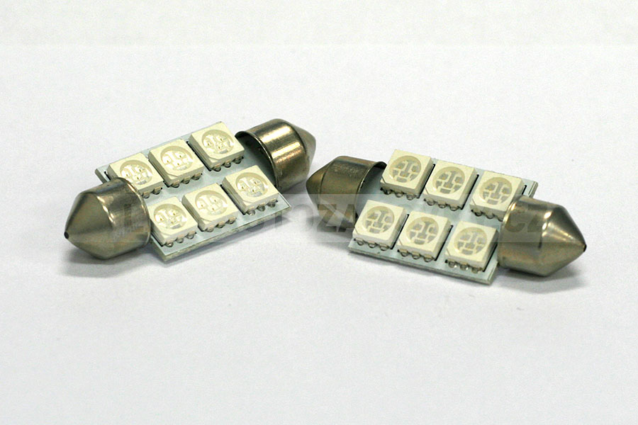 Sufitka zelená - Super Light, 6 SMD LED, 36mm
