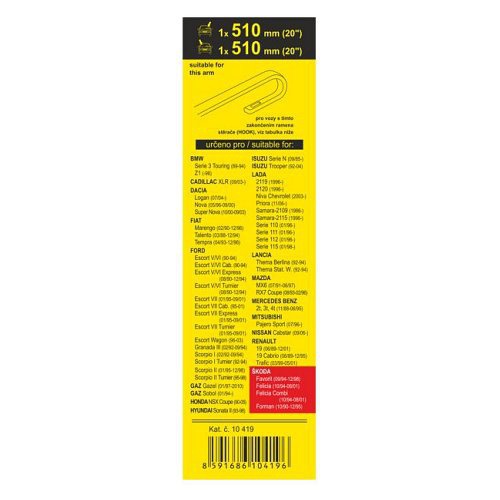 VÝPRODEJ: Stěrače FLAT SET 510+510mm