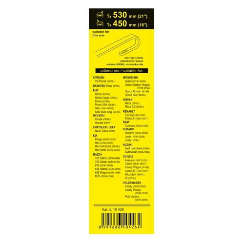 VÝPRODEJ: Stěrače FLAT SET 530+450mm