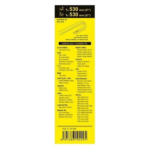 VÝPRODEJ: Stěrače FLAT SET - 530+530mm