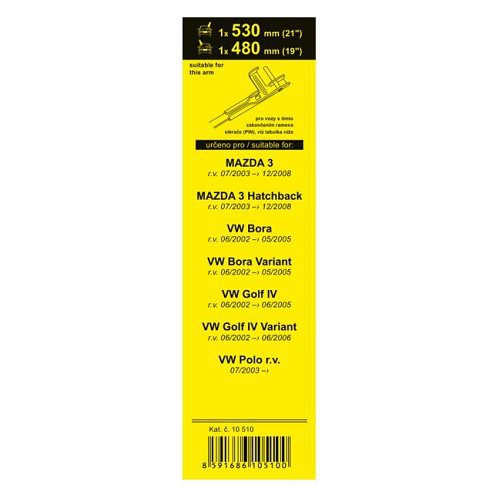 VÝPRODEJ: Stěrače FLAT SET 530+480mm
