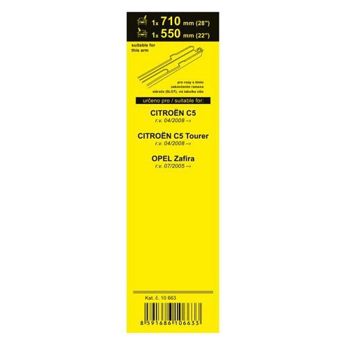 VÝPRODEJ: Stěrače FLAT SET  710+550mm