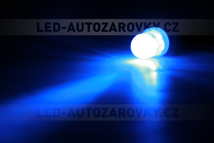 Parkovací světlo - LED MODRÉ - patice BA9S, sada 2ks