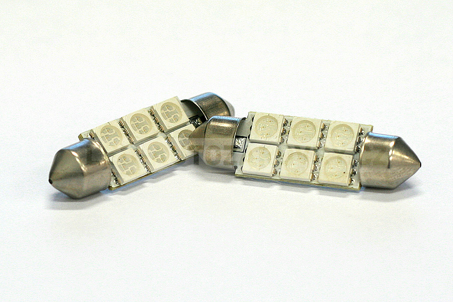 Sufitka modrá - Super 6xSMD LED SINGLE, 39mm