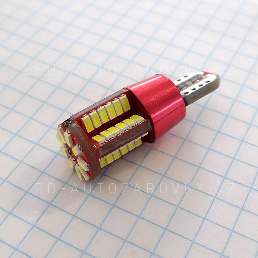 CAN-BUS LED žárovka 12V T10 bílá, 57 SMD LED, 1ks