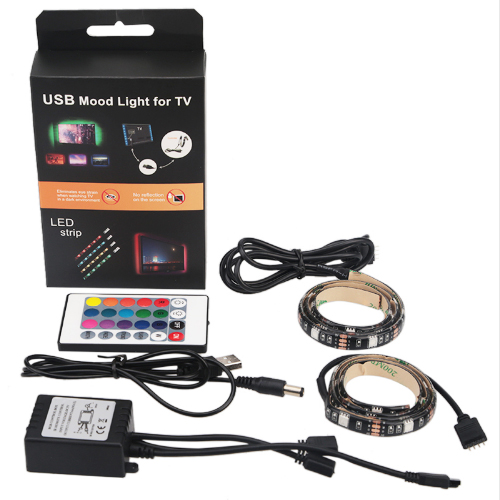 NOVINKA - LED RGB osvětlení za TV, délka 2x50cm