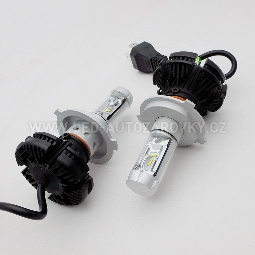 LED headlight H4 - X3 6000lm 50w IP67 - 3000k / 6500k / 8000k