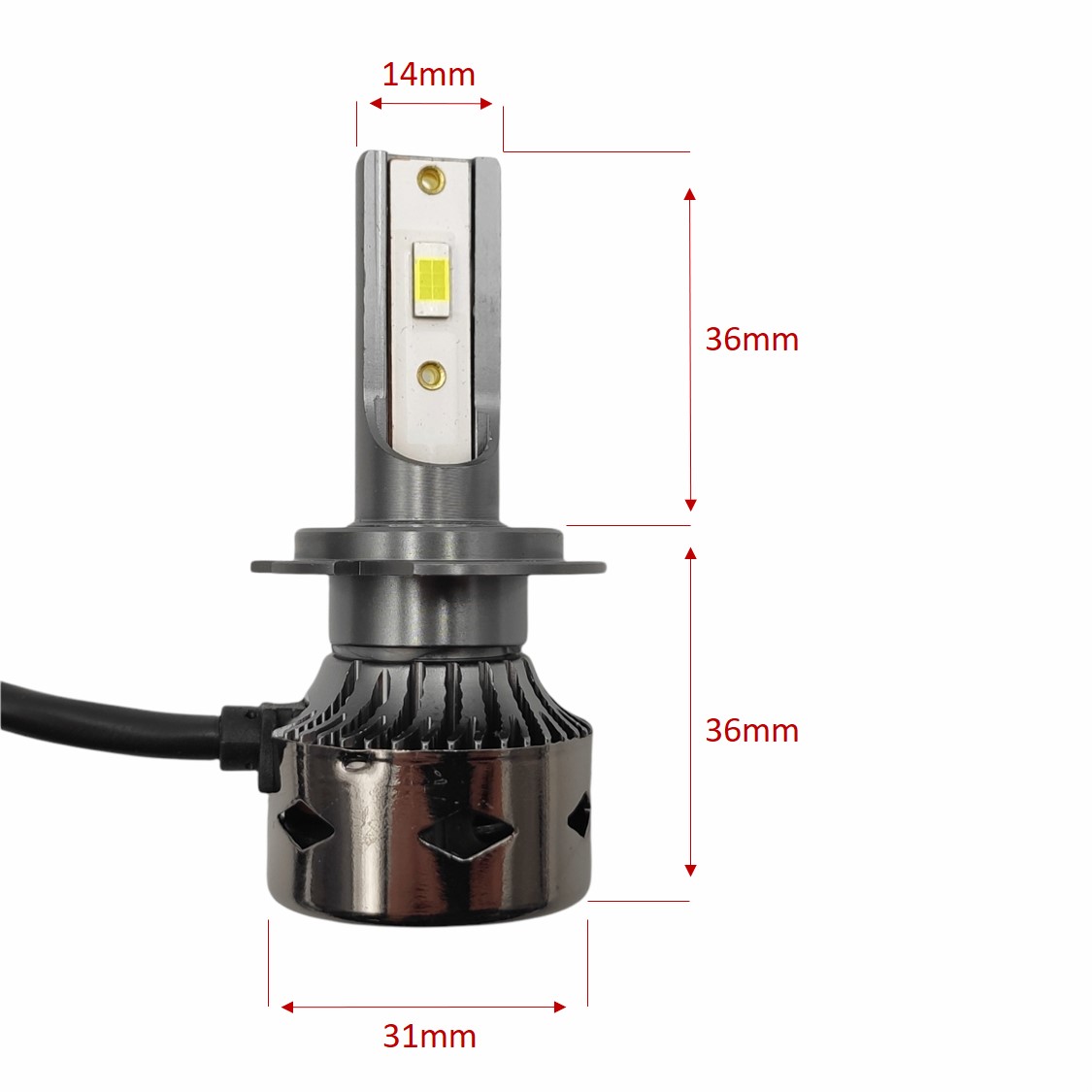 LED D8 autožárovka H7 4800LM 2x42W cree canbus 6000k - sada 2ks