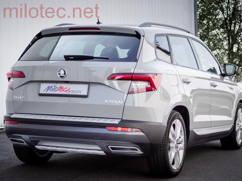 Difuzor zadního nárazníku, stříbrný matný - Škoda Karoq