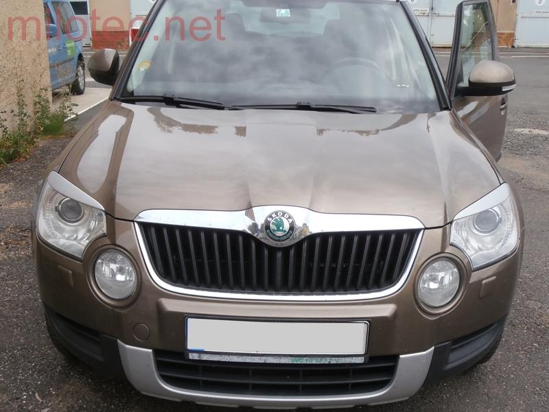 Kryty světlometů (mračítka), ABS stříbrný matný - Škoda Yeti