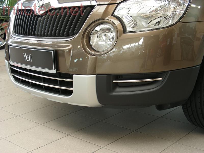 Lišty předního nárazníku, nerez - Škoda Yeti 