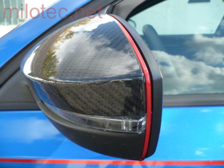 Design lišta zpětných zrcátek, červená - Škoda Superb II.