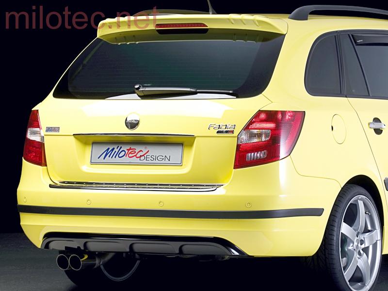 Difuzor zadního nárazníku, černý lesklý "klavírlak" - Škoda Fabia II. Combi