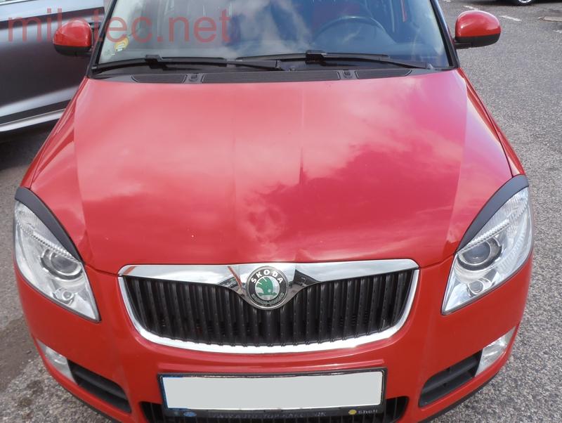Kryty světlometů (mračítka), ABS černý - Škoda Fabia II.