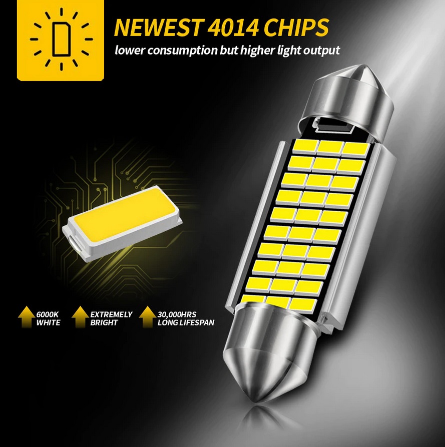 CANBUS sufitka bílá, 33 SMD, 41mm, 1ks