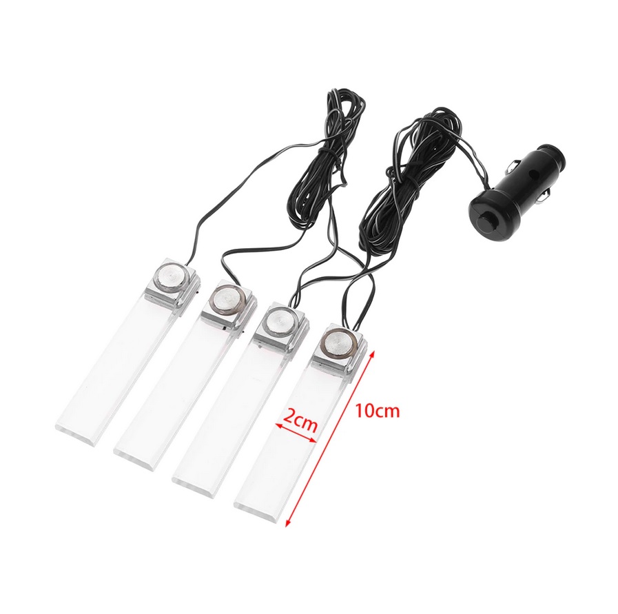 LED osvětlení do interiéru aut, barva modrá, 12V