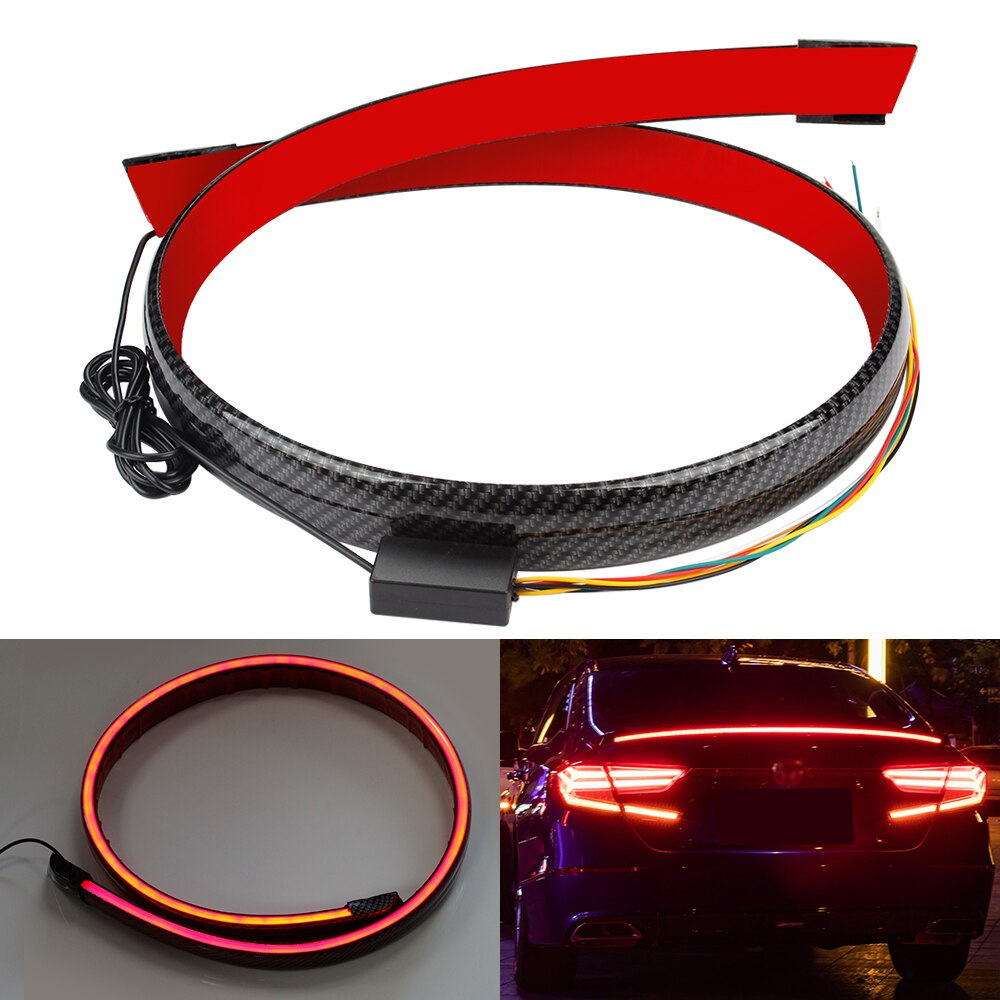 LED pásek na spoiler, brzdové světlo, carbon 120cm