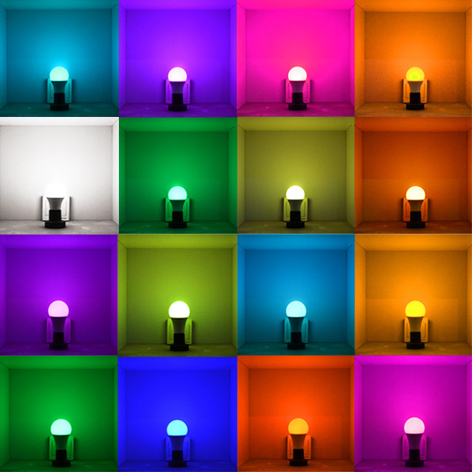 LED RGB žárovka E27 15W 2v1 s dálkovým ovladačem