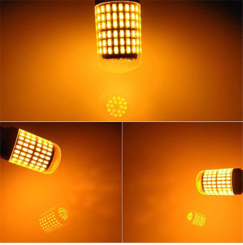 Oranžová LED žárovka BA15D, 21/5W CANBUS, 144 SMD, 1ks