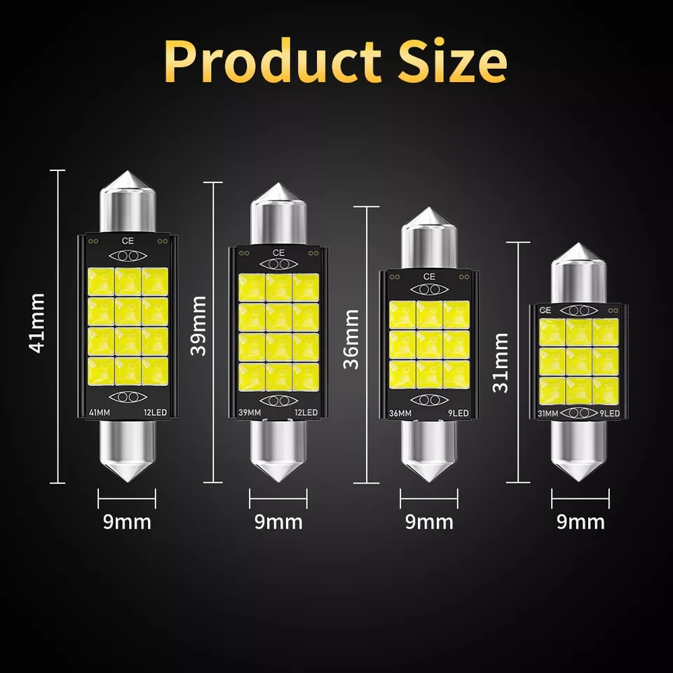 CAN-BUS sufitka bílá, 9 SMD LED, 31mm, 1ks