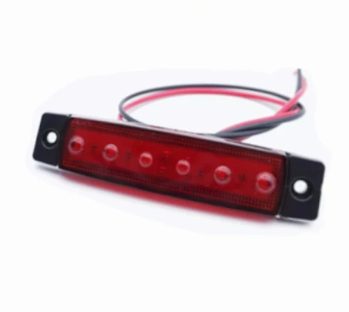 4x LED poziční obrysové světlo 12/24V 6SMD, červené