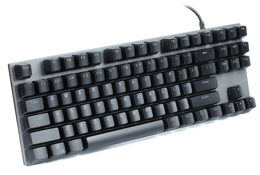 Herní mechanická klávesnice s RGB LED podsvícením, krátké, modré spínače